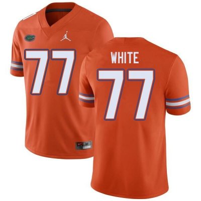 Men's Florida Gators #77 Ethan White NCAA Jordan Brand Orange Authentic Stitched College Football Jersey JUA5262IU